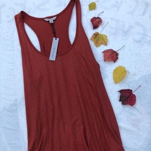 Rust Orange Calvin Klein Tank Gold Fleck fall